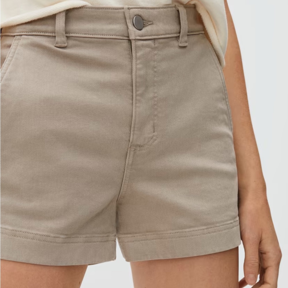 Everlane Cotton Twill Shorts High-rise Size 6